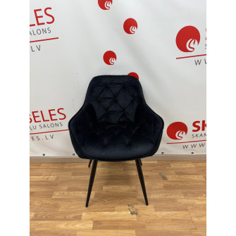 Silla de cocina Karsten (Terciopelo negro)